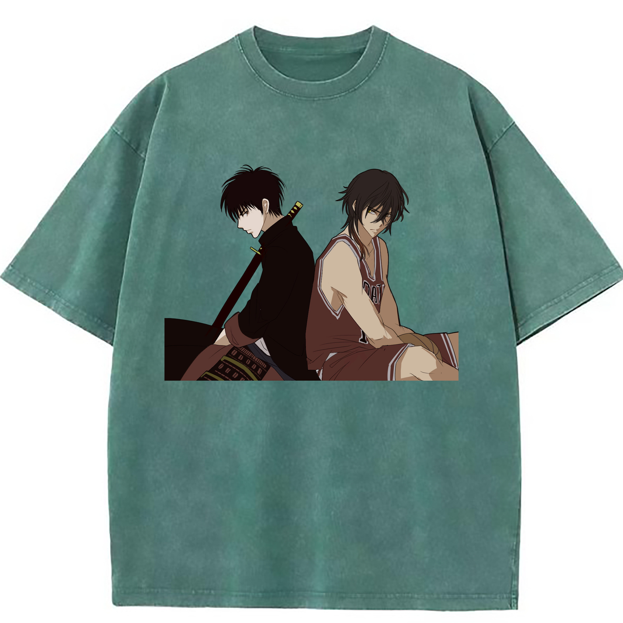 （画像用） SLAM DUNK／スラムダンク 綿100% ヴィンテージ風 半袖Tシャツ（フロントプリント）